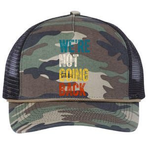 Were Not Going Back Election 2024 Retro Rope Trucker Hat Cap