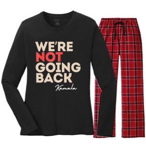 WeRe Not Going Back Women's Long Sleeve Flannel Pajama Set 