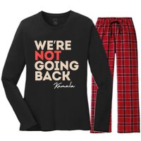 WeRe Not Going Back Women's Long Sleeve Flannel Pajama Set 