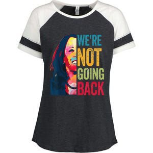 WeRe Not Going Back Enza Ladies Jersey Colorblock Tee