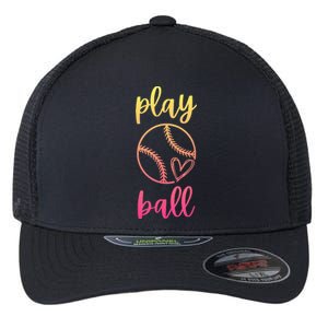 Women N Girls Softball Play Ball Tie Dye Softball Flexfit Unipanel Trucker Cap