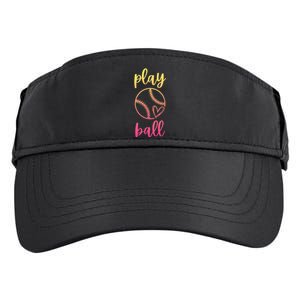 Women N Girls Softball Play Ball Tie Dye Softball Adult Drive Performance Visor