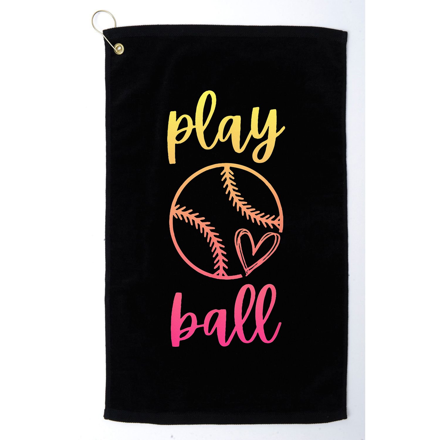 Women N Girls Softball Play Ball Tie Dye Softball Golf Towel