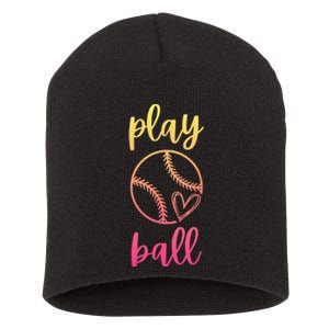 Women N Girls Softball Play Ball Tie Dye Softball Short Acrylic Beanie