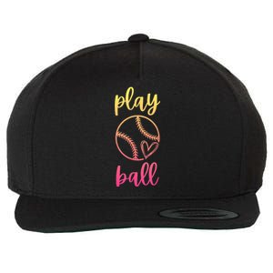 Women N Girls Softball Play Ball Tie Dye Softball Wool Snapback Cap