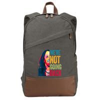 WeRe Not Going Back Cotton Canvas Backpack