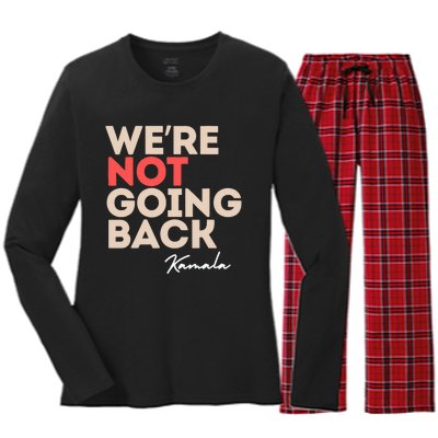 WeRe Not Going Back Women's Long Sleeve Flannel Pajama Set 