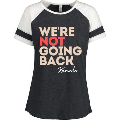 WeRe Not Going Back Enza Ladies Jersey Colorblock Tee