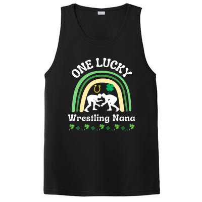 Wrestling Nana Grandma St Patrick's Day Sports Meaningful Gift PosiCharge Competitor Tank