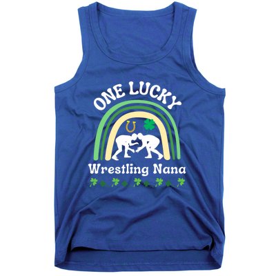 Wrestling Nana Grandma St Patrick's Day Sports Meaningful Gift Tank Top