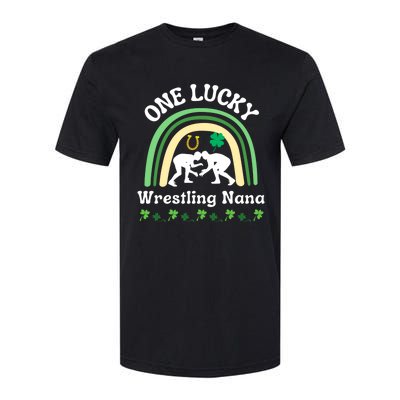 Wrestling Nana Grandma St Patrick's Day Sports Meaningful Gift Softstyle CVC T-Shirt