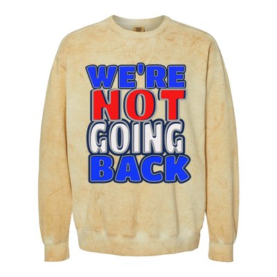 WeRe Not Going Back Vote 2024 Democracy Election President Colorblast Crewneck Sweatshirt