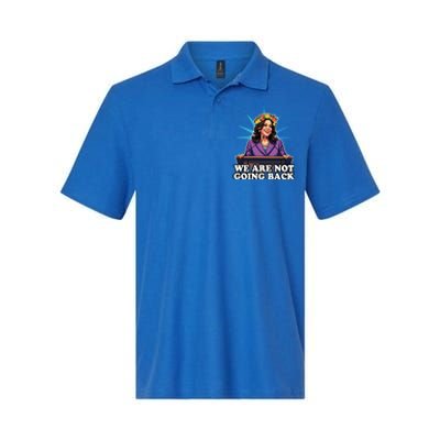 WeRe Not Going Back Vote For 2024 President Kamala Harris Gift Softstyle Adult Sport Polo