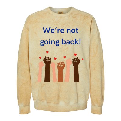 WeRe Not Going Back! V Neck Colorblast Crewneck Sweatshirt