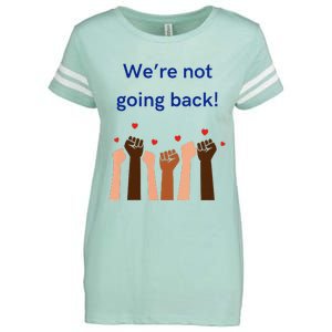 WeRe Not Going Back! V Neck Enza Ladies Jersey Football T-Shirt