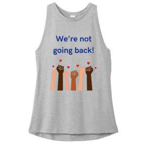 WeRe Not Going Back! V Neck Ladies PosiCharge Tri-Blend Wicking Tank