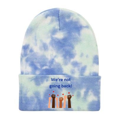 WeRe Not Going Back! V Neck Tie Dye 12in Knit Beanie