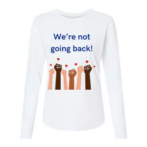 WeRe Not Going Back! V Neck Womens Cotton Relaxed Long Sleeve T-Shirt