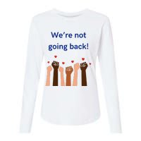 WeRe Not Going Back! V Neck Womens Cotton Relaxed Long Sleeve T-Shirt