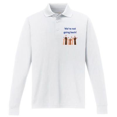 WeRe Not Going Back! V Neck Performance Long Sleeve Polo