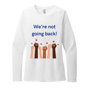 WeRe Not Going Back! V Neck Womens CVC Long Sleeve Shirt