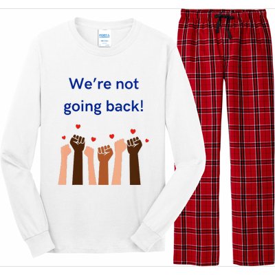 WeRe Not Going Back! V Neck Long Sleeve Pajama Set