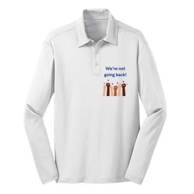 WeRe Not Going Back! V Neck Silk Touch Performance Long Sleeve Polo