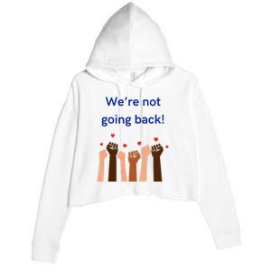 WeRe Not Going Back! V Neck Crop Fleece Hoodie