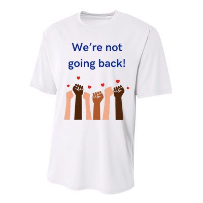 WeRe Not Going Back! V Neck Performance Sprint T-Shirt