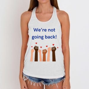 WeRe Not Going Back! V Neck Women's Knotted Racerback Tank