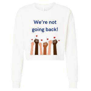 WeRe Not Going Back! V Neck Cropped Pullover Crew