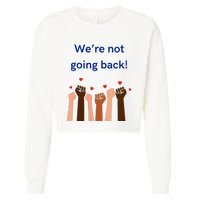 WeRe Not Going Back! V Neck Cropped Pullover Crew