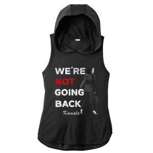 WeRe Not Going Back Kamala 2024 V Neck Ladies PosiCharge Tri-Blend Wicking Draft Hoodie Tank