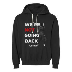 WeRe Not Going Back Kamala 2024 V Neck Garment-Dyed Fleece Hoodie