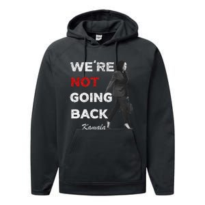 WeRe Not Going Back Kamala 2024 V Neck Performance Fleece Hoodie