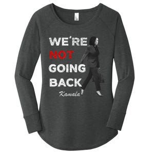 WeRe Not Going Back Kamala 2024 V Neck Women's Perfect Tri Tunic Long Sleeve Shirt