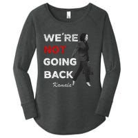 WeRe Not Going Back Kamala 2024 V Neck Women's Perfect Tri Tunic Long Sleeve Shirt