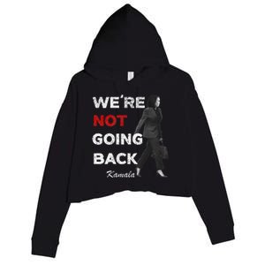 WeRe Not Going Back Kamala 2024 V Neck Crop Fleece Hoodie