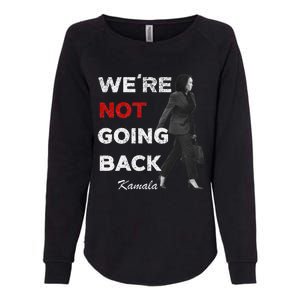 WeRe Not Going Back Kamala 2024 V Neck Womens California Wash Sweatshirt