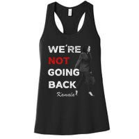 WeRe Not Going Back Kamala 2024 V Neck Women's Racerback Tank