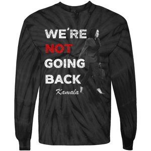 WeRe Not Going Back Kamala 2024 V Neck Tie-Dye Long Sleeve Shirt