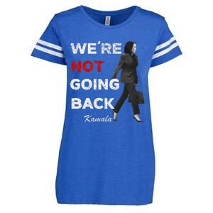 WeRe Not Going Back Kamala 2024 V Neck Enza Ladies Jersey Football T-Shirt