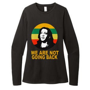 WeRe Not Going Back Vote For 2024 President Kamala Harris V Neck Womens CVC Long Sleeve Shirt