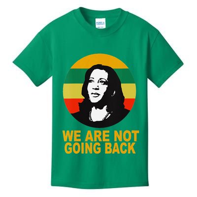 WeRe Not Going Back Vote For 2024 President Kamala Harris V Neck Kids T-Shirt