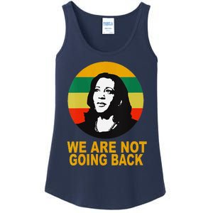 WeRe Not Going Back Vote For 2024 President Kamala Harris V Neck Ladies Essential Tank