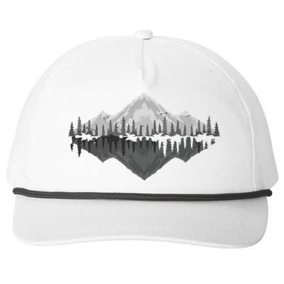 Wildlife Nature Hiking Hiker Forest Reflection Mountain Snapback Five-Panel Rope Hat