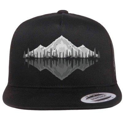 Wildlife Nature Hiking Hiker Forest Reflection Mountain Flat Bill Trucker Hat