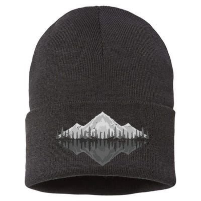 Wildlife Nature Hiking Hiker Forest Reflection Mountain Sustainable Knit Beanie