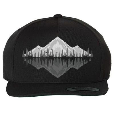 Wildlife Nature Hiking Hiker Forest Reflection Mountain Wool Snapback Cap