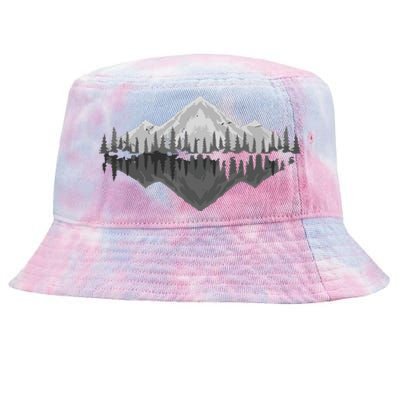 Wildlife Nature Hiking Hiker Forest Reflection Mountain Tie-Dyed Bucket Hat